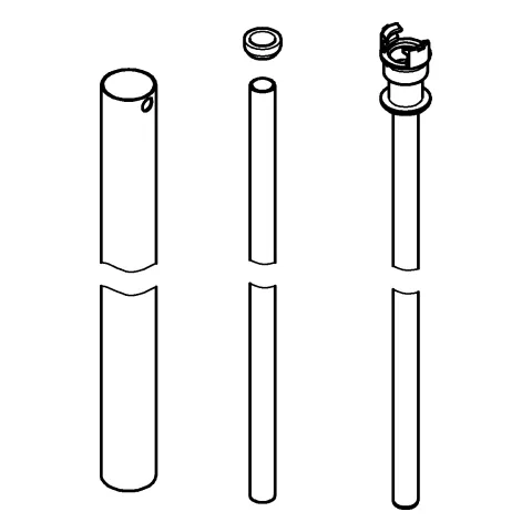 Ersatzrohr 48054, für Duschsysteme, Ersatz-Brauserohr 15 cm kürzer gegenüber Originalrohr für Duschsysteme, chrom Ersatzrohr 48054, für Duschsysteme, Ersatz-Brauserohr 15 cm kürzer gegenüber Originalrohr für Duschsysteme, chrom