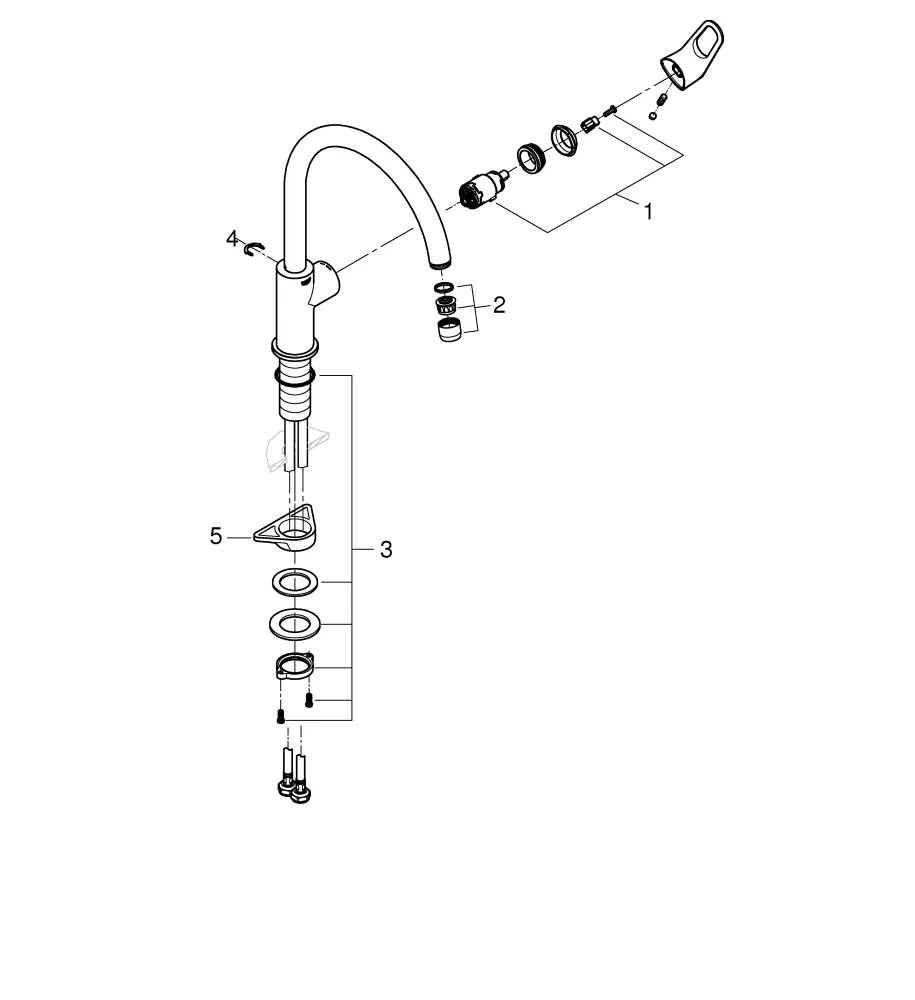 Einhand-Spültischbatterie BauFlow 31538_1, hoher Auslauf, Einlochmontage, getrennte innenliegende Wasserwege – kein Kontakt mit Blei oder Nickel, chrom Einhand-Spültischbatterie BauFlow 31538_1, hoher Auslauf, Einlochmontage, getrennte innenliegende Wasserwege – kein Kontakt mit Blei oder Nickel, chrom