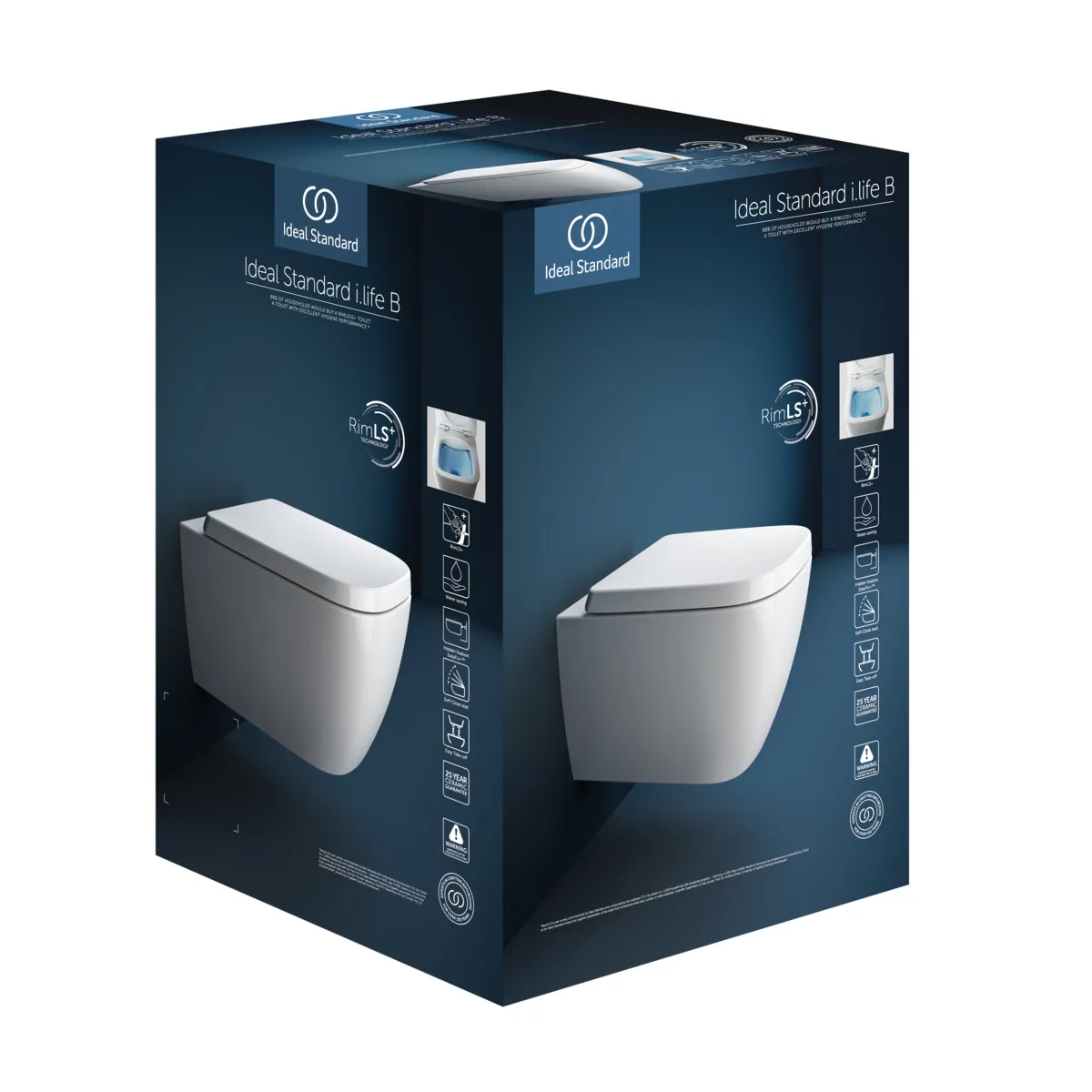 WC-Paket i.life B WC Randlos mit WC-Sitz Softclosing 360x545x380mm Weiß