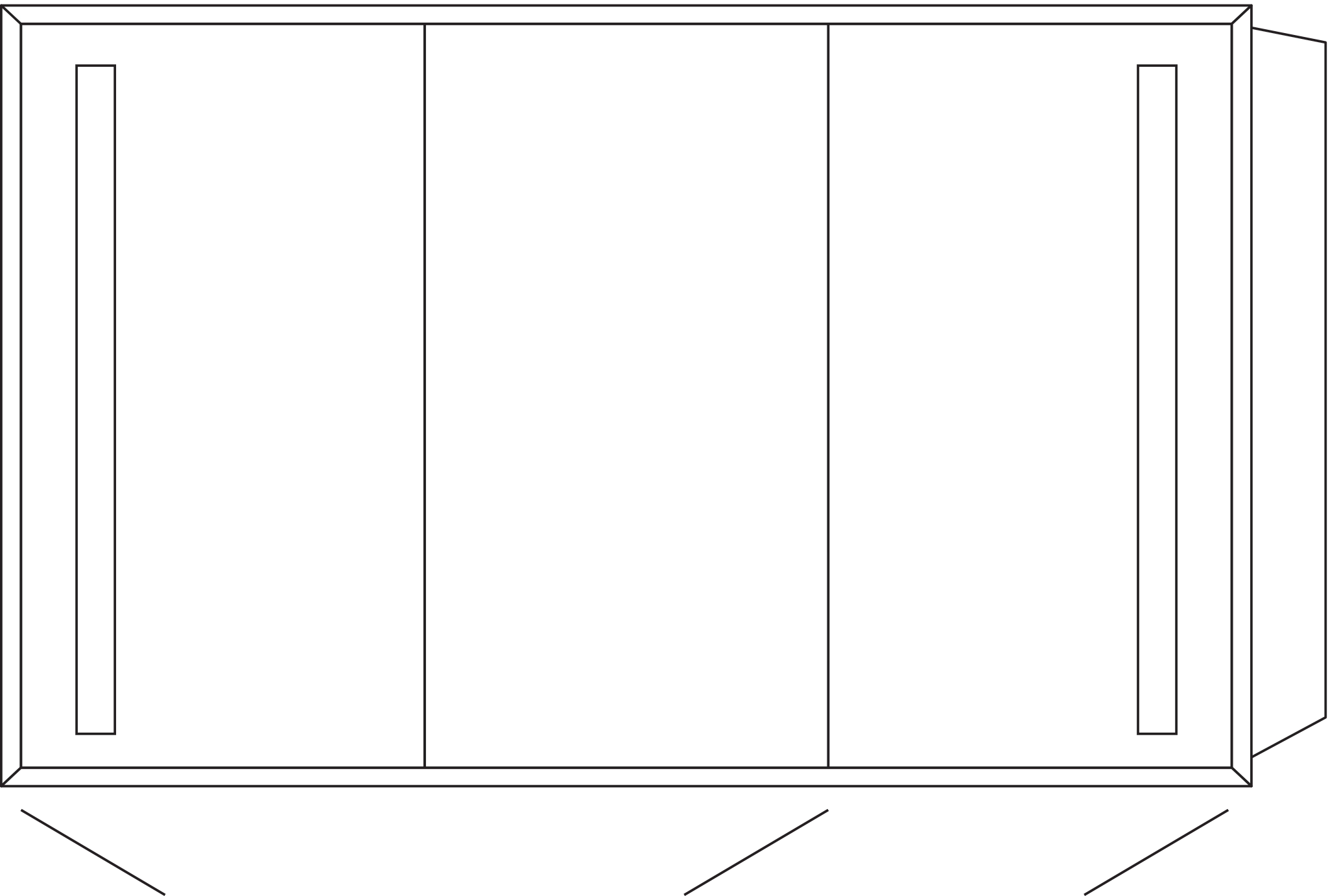 Sanipa Wandeinbau Spiegelschrank „Wilma“ 1249 × 750 × 173 mm Anschlag rechts, rechts, Anschlag rechts Sanipa Wandeinbau Spiegelschrank „Wilma“ 1249 × 750 × 173 mm Anschlag rechts, rechts, Anschlag rechts