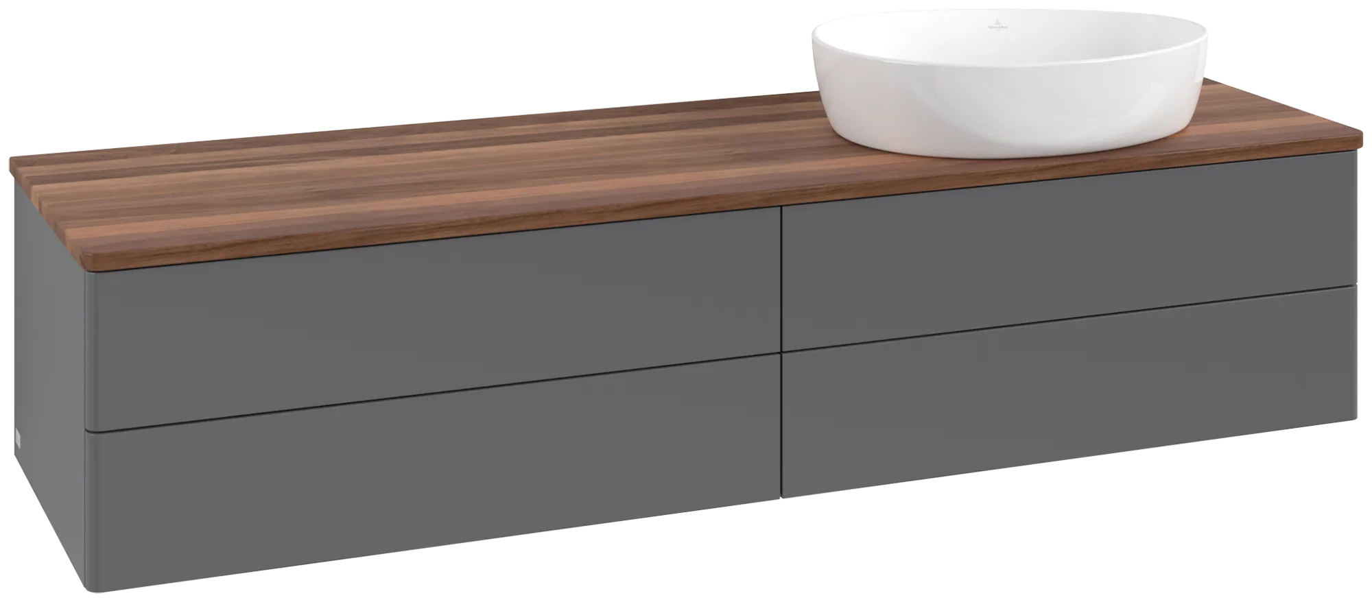 Villeroy & Boch Antao Waschbeckenunterschrank K27_1, anthrazit matt lackiert / warm walnuss