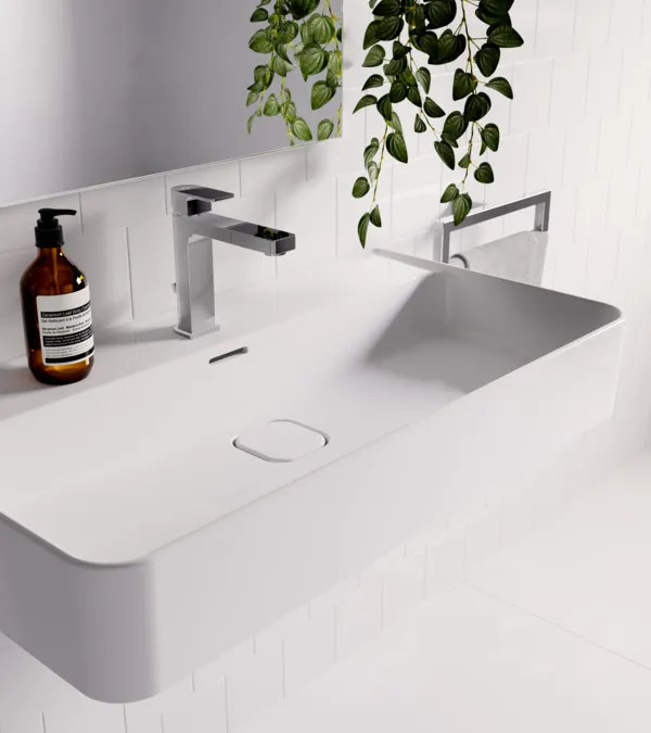 Waschtischarmatur Edge, Grande Slim, 5 l/min., mit Ablaufgarnitur, Ausladung 138mm, Chrom Waschtischarmatur Edge, Grande Slim, 5 l/min., mit Ablaufgarnitur, Ausladung 138mm, Chrom