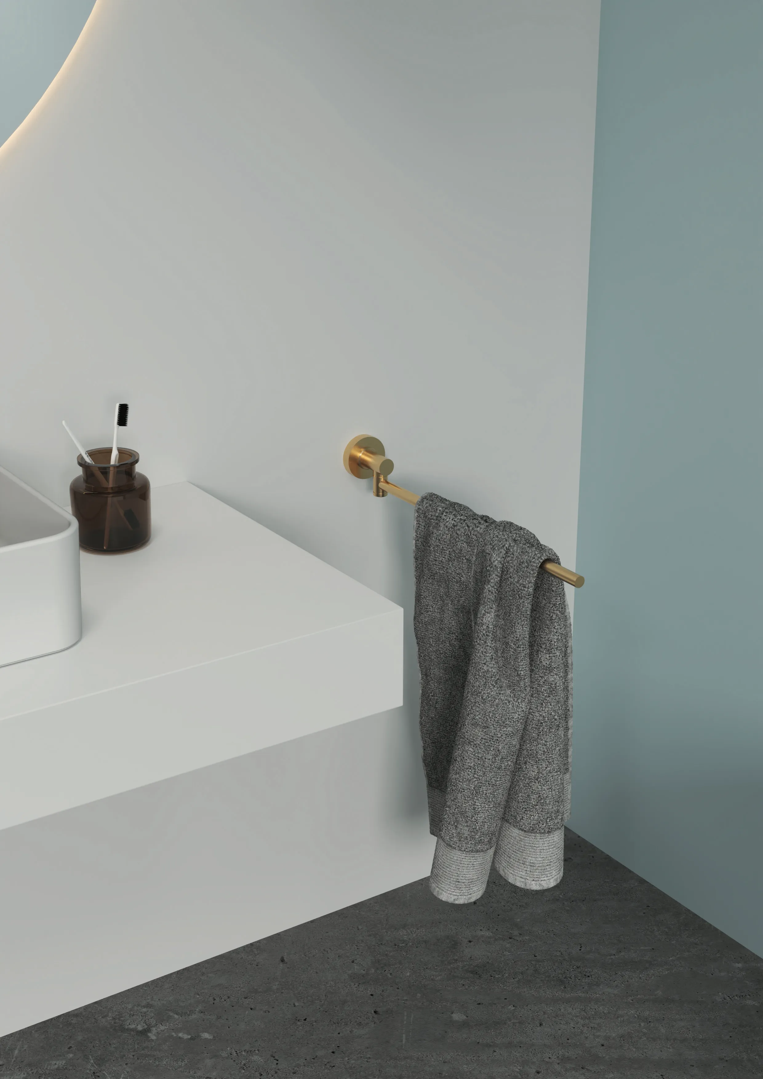 Handtuchstange 370mm Brushed Gold Handtuchstange 370mm Brushed Gold