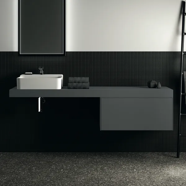 Ideal Standard Waschtischunterschrank „Conca“ 80 × 36 × 50,5 cm Anthrazit matt lackiert Ideal Standard Waschtischunterschrank „Conca“ 80 × 36 × 50,5 cm Anthrazit matt lackiert