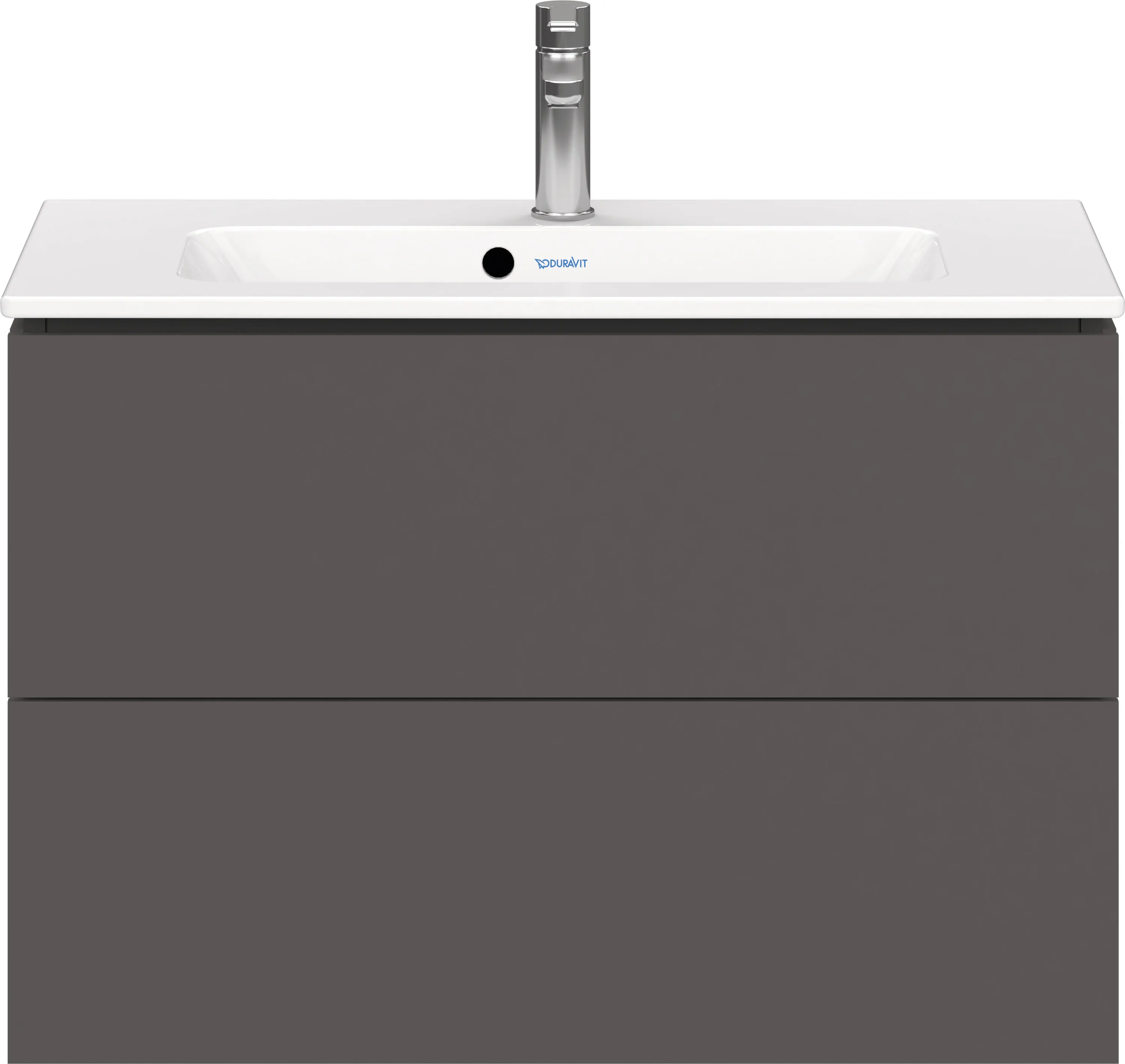 Duravit Waschtischunterschrank wandhängend „L-Cube“ 82 × 55 × 39,1 cm Graphit Matt