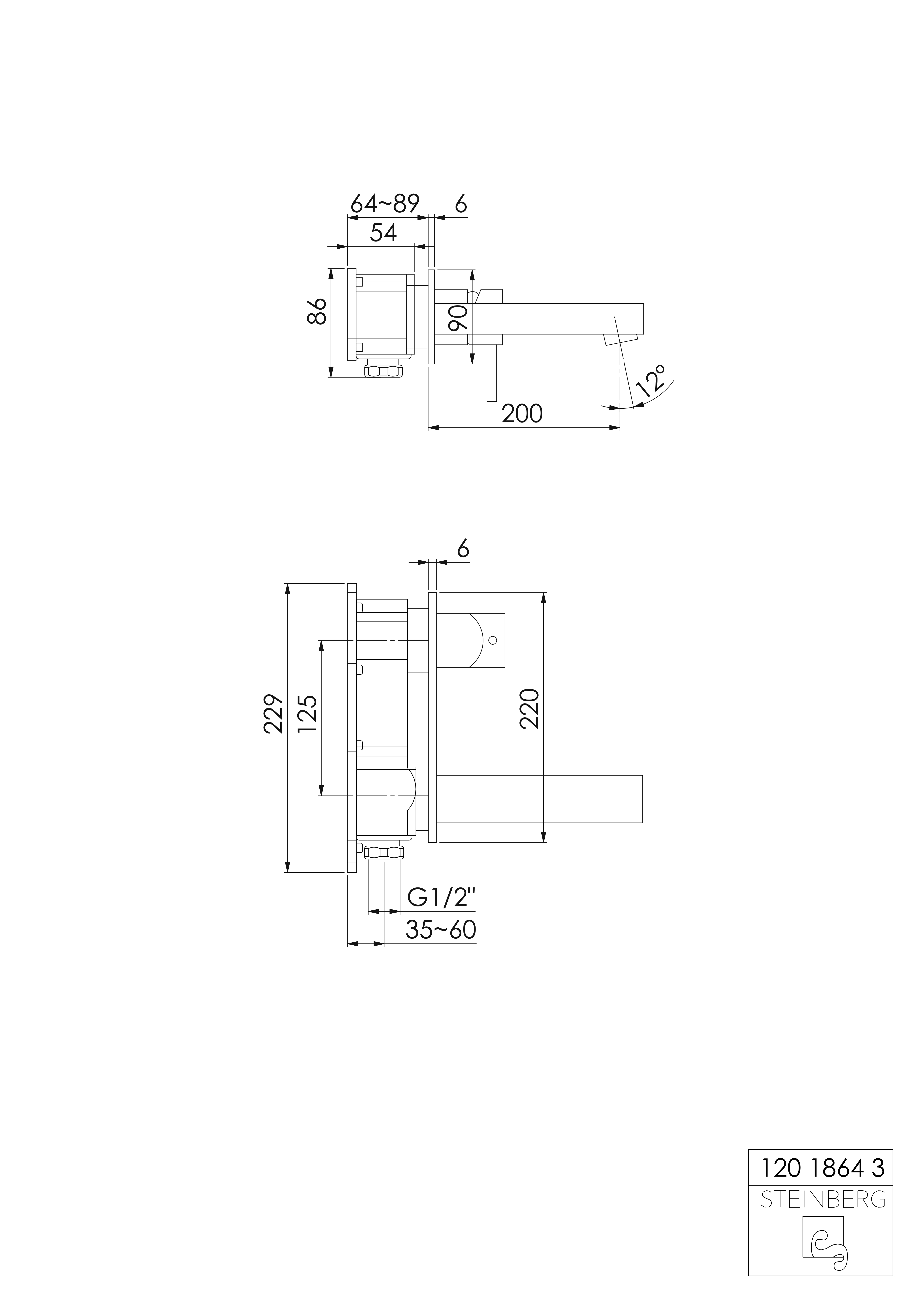 Serie 120 Fertigmontageset zu Waschtisch-Einhebelmisch-Batterie, Ausladung 20,0 cm, chrom Serie 120 Fertigmontageset zu Waschtisch-Einhebelmisch-Batterie, Ausladung 20,0 cm, chrom