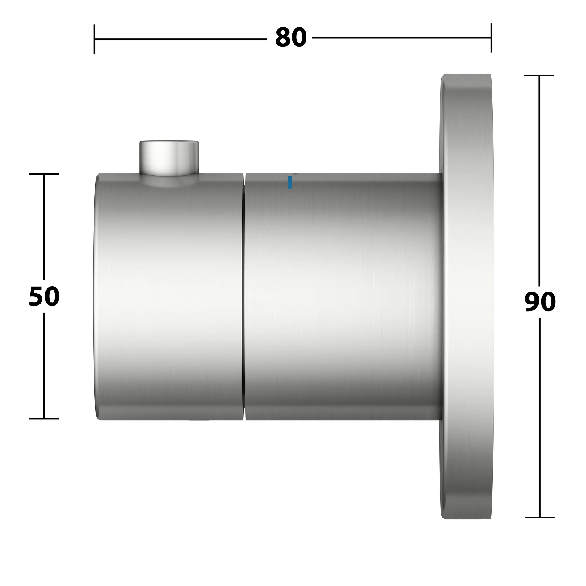 KEUCO IXMO Thermostatarmatur Unterputz rund Edelstahl-finish