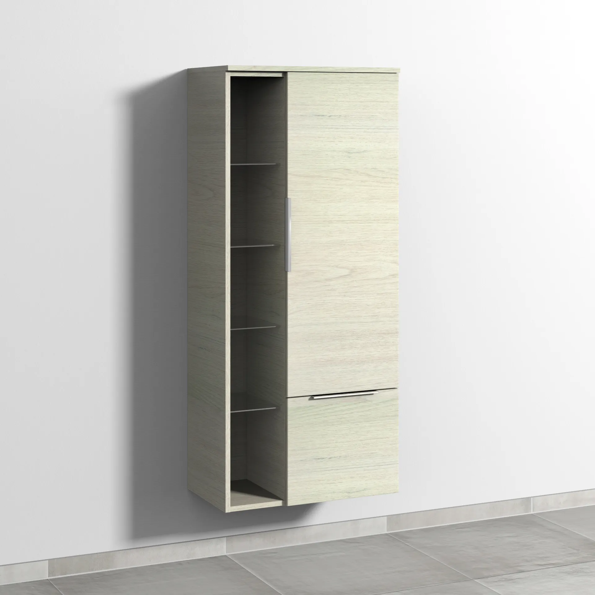Sanipa Stauraumschrank „3way“ 600 × 1360 × 345 mm Anschlag rechts, in White Oak, Anschlag rechts Sanipa Stauraumschrank „3way“ 600 × 1360 × 345 mm Anschlag rechts, in White Oak, Anschlag rechts