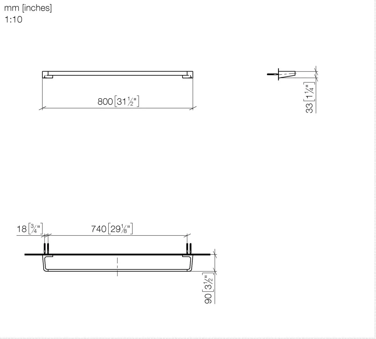 Dornbracht Badetuchhalter SERIENSPEZIFISCH Chrom 83080976 Dornbracht Badetuchhalter SERIENSPEZIFISCH Chrom 83080976