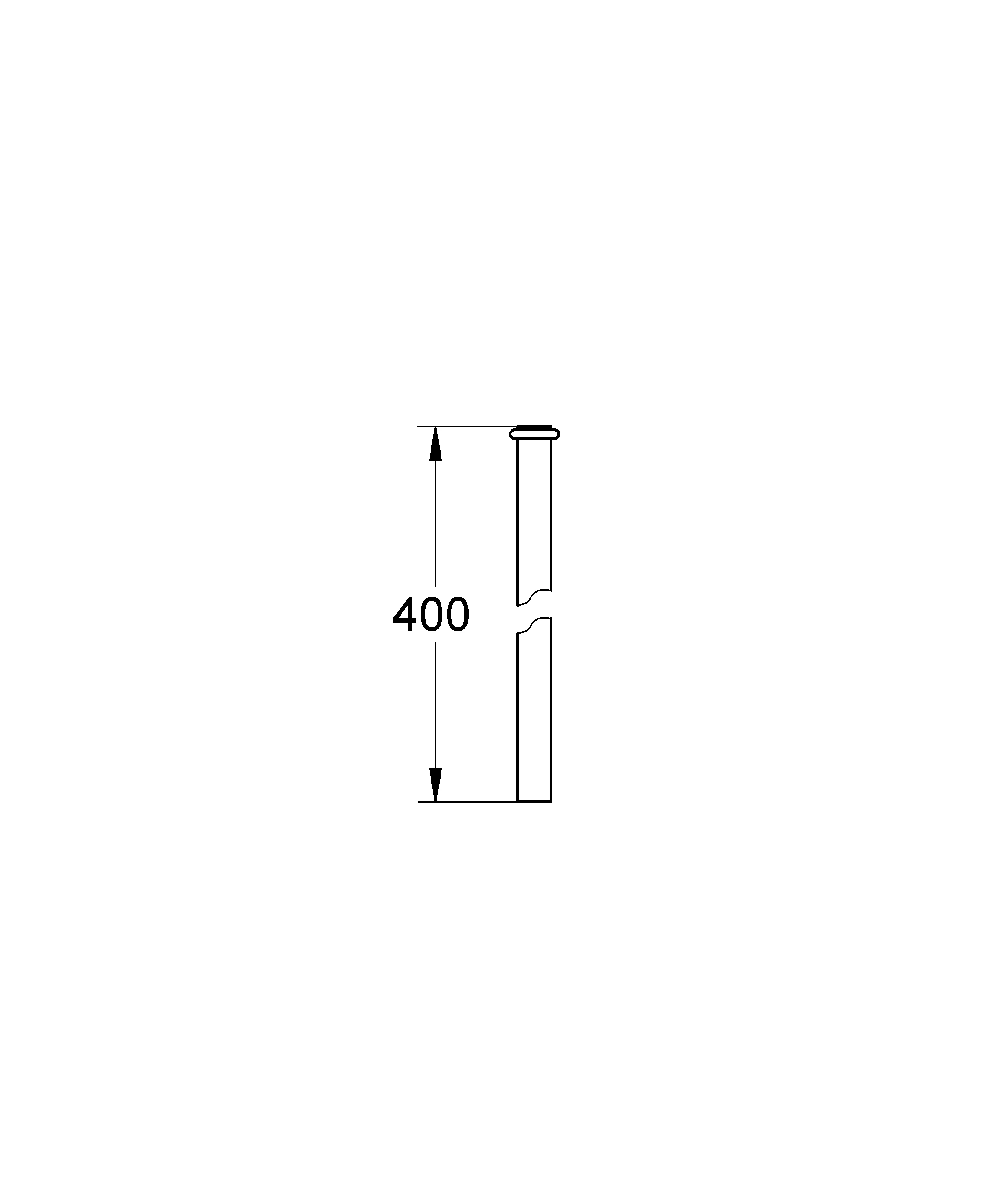 Urinalspülrohr 37043, 400 mm, chrom