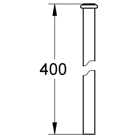 Grohe Urinalspülrohr 37043, Messing, Ø 18 mm, 400 mm Grohe Urinalspülrohr 37043, Messing, Ø 18 mm, 400 mm