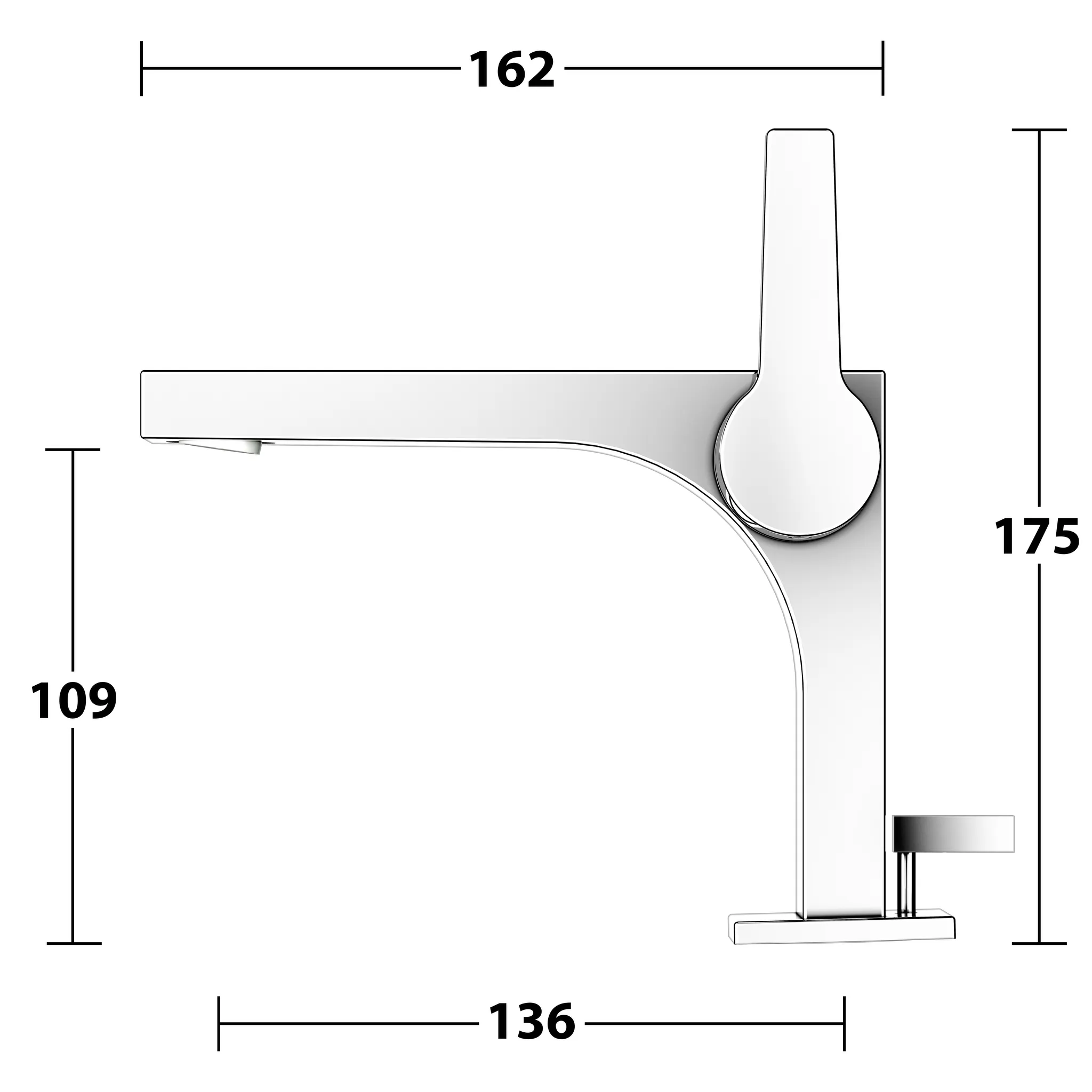 EHM-WT-Mischer Edition 11 51104, 110 m. Ablaufgrt., verchromt