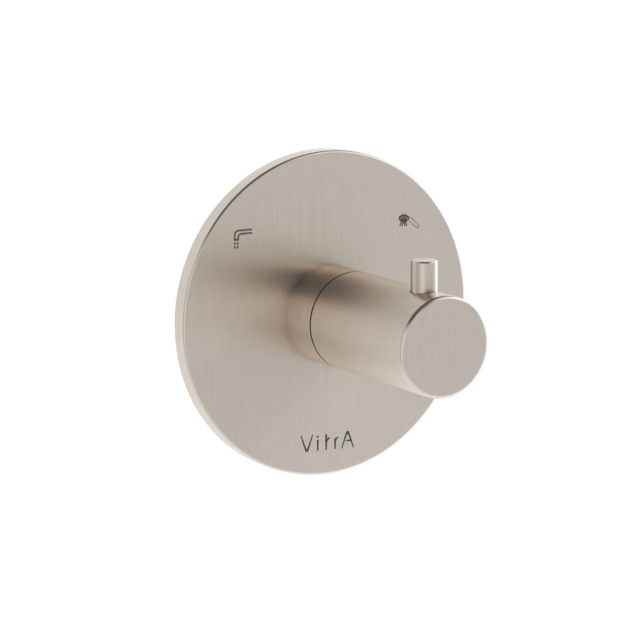 Origin 2-Wege-Umsteller Fertigmontageset Unterputzmontage Nickel gebürstet