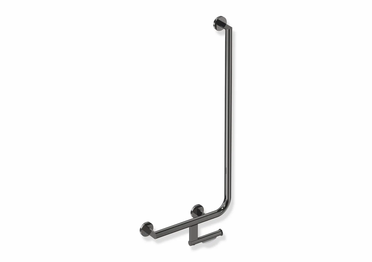 HEWI Winkelgriff mit Papierrollenhalter System 900, Edelstahl, PVD, links HEWI Winkelgriff mit Papierrollenhalter System 900, Edelstahl, PVD, links