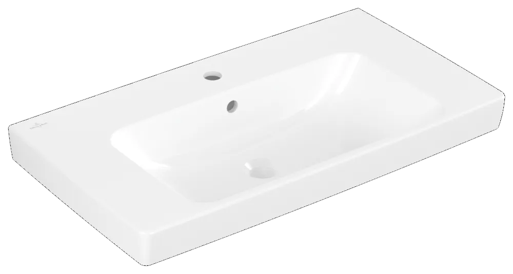 Villeroy & Boch Waschbecken „Architectura“ 800 × 455 × 165 mm, ohne Hahnlochbohrung, für Becken mittig