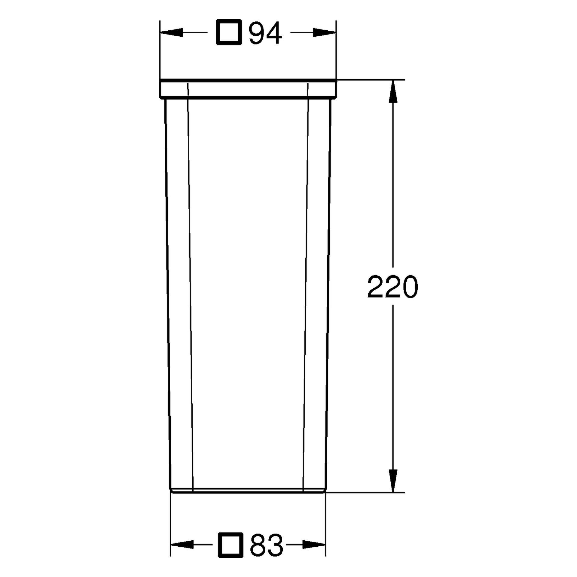 Ersatzglas 40867, für Selection Cube Toilettenbürstengarnitur