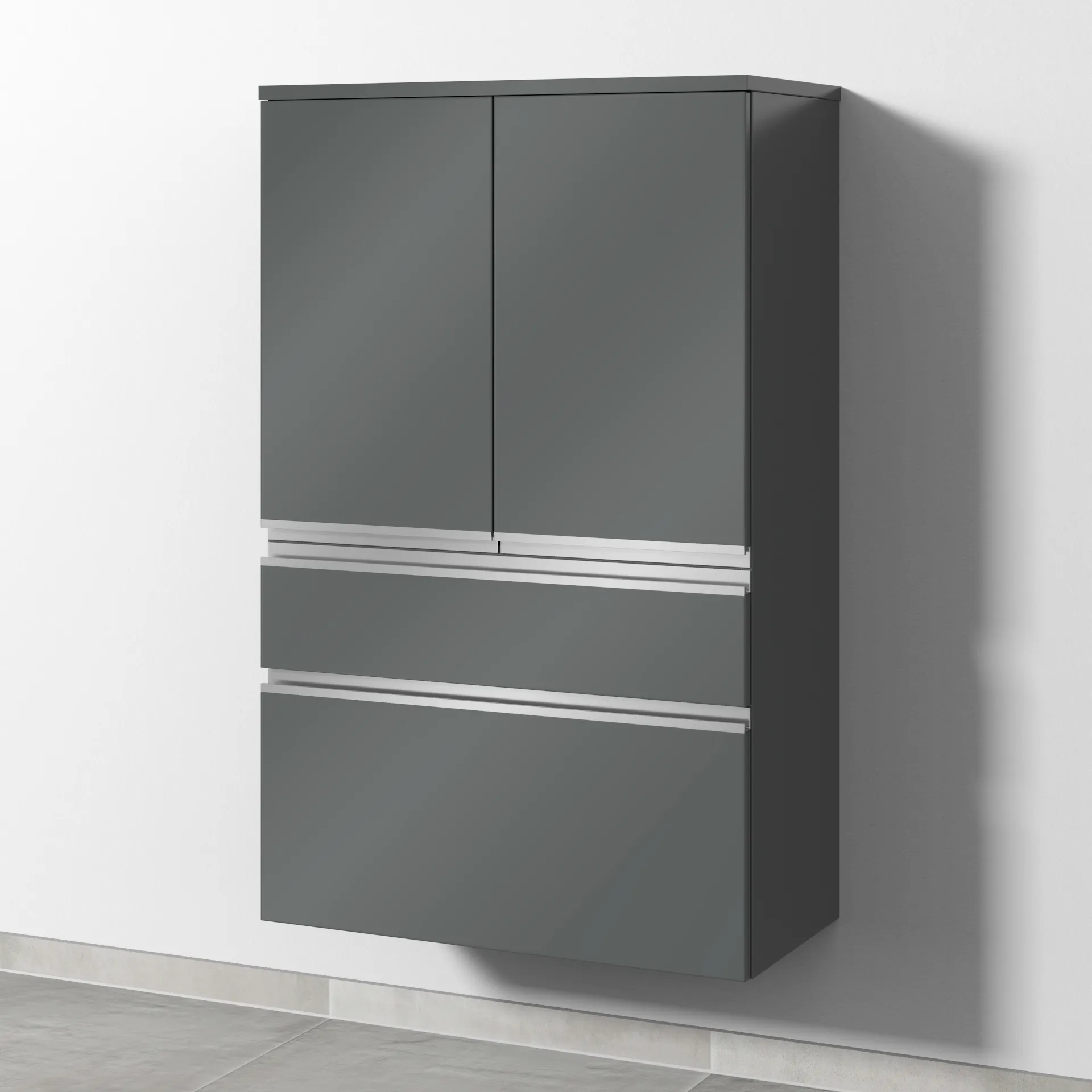 Sanipa Mittelschrank „2morrow“ 700 × 1105 × 350 mm in Anthrazit (glanz)
