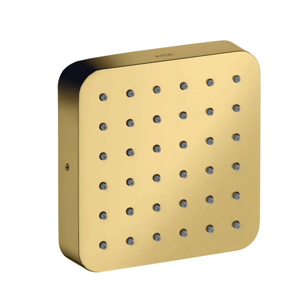 Hansgrohe AXOR Citterio E Brausemodul Unterputz, 120x120 mm, Polished Gold Optic, Rain Strahl, verstellbarer Winkel in fünf Stufen Hansgrohe AXOR Citterio E Brausemodul Unterputz, 120x120 mm, Polished Gold Optic, Rain Strahl, verstellbarer Winkel in fünf Stufen