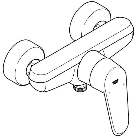 Grohe Eurodisc Cosmopolitan Einhand-Brausebatterie, Wandmontage, chrom Grohe Eurodisc Cosmopolitan Einhand-Brausebatterie, Wandmontage, chrom