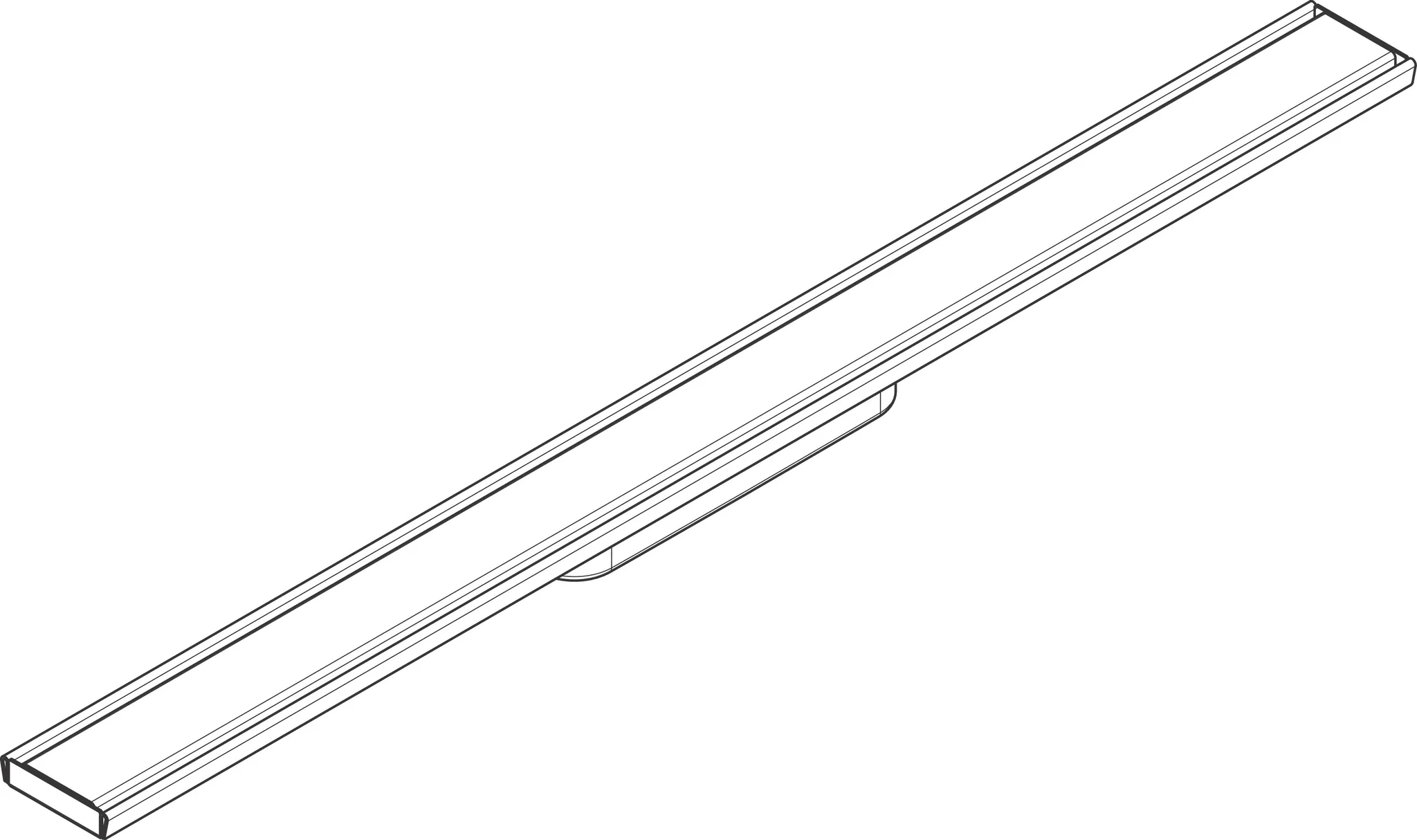 Hansgrohe RainDrain Original Fertigset Duschrinne 800, Edelstahl gebürstet
