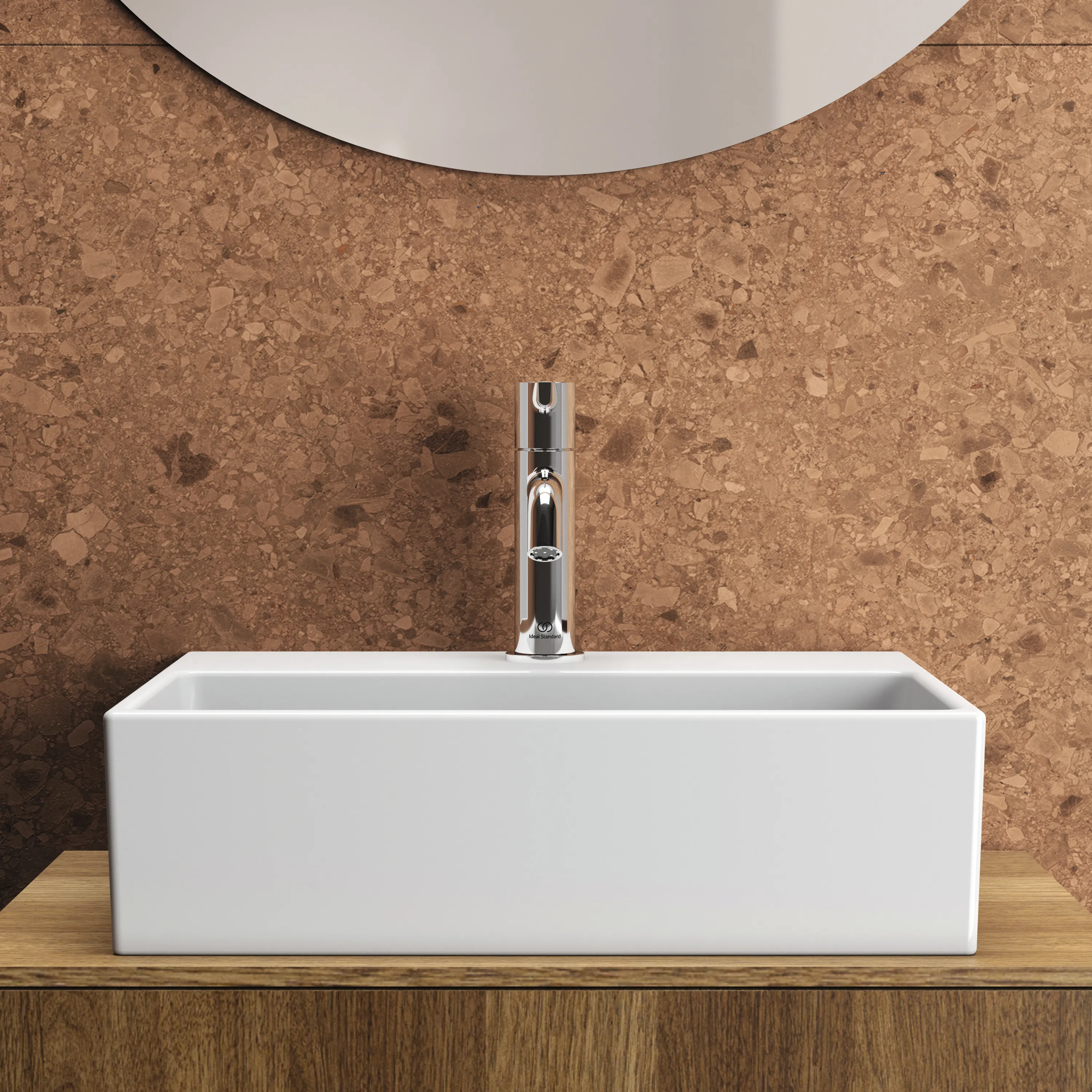 Waschbecken „Extra“ 45 × 35 × 15 cm, Hahnlochposition mittig in Weiß Waschbecken „Extra“ 45 × 35 × 15 cm, Hahnlochposition mittig in Weiß