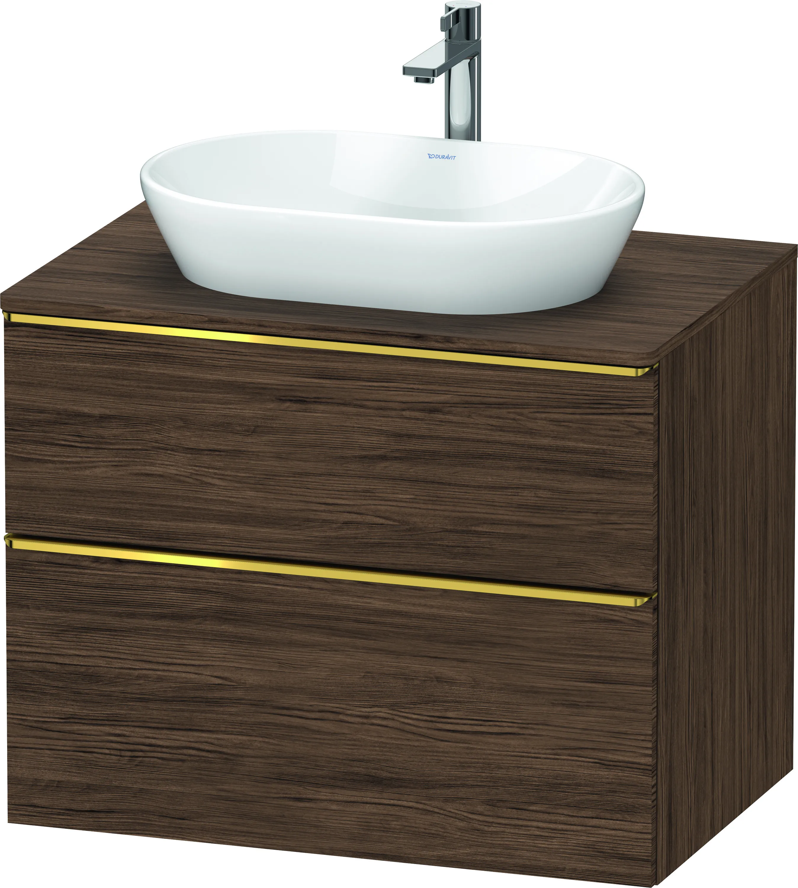 Duravit Waschtischunterschrank wandhängend „D-Neo“ 80 × 66,4 × 55 cm Nussbaum Dunkel