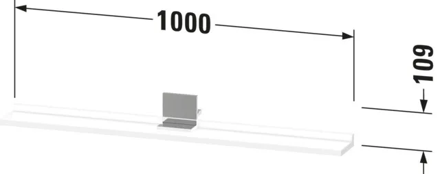 Duravit Ablage „Sivida“ in Befestigung sichtbar 100 × 3,5 × 11,5 cm Duravit Ablage „Sivida“ in Befestigung sichtbar 100 × 3,5 × 11,5 cm