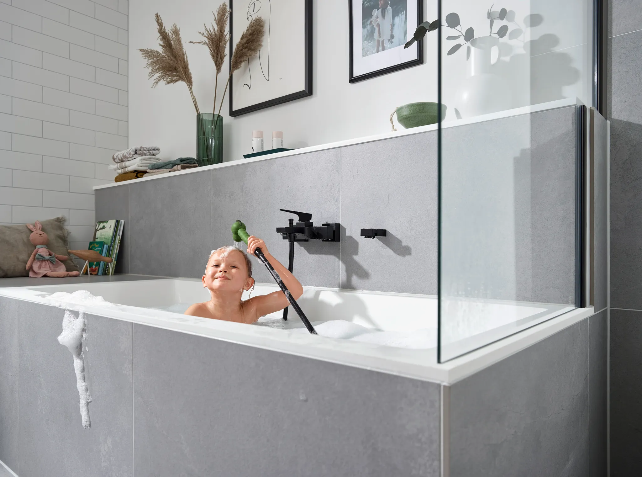 Hansgrohe Jocolino Kinderhandbrause Krokodil 2jet, grün