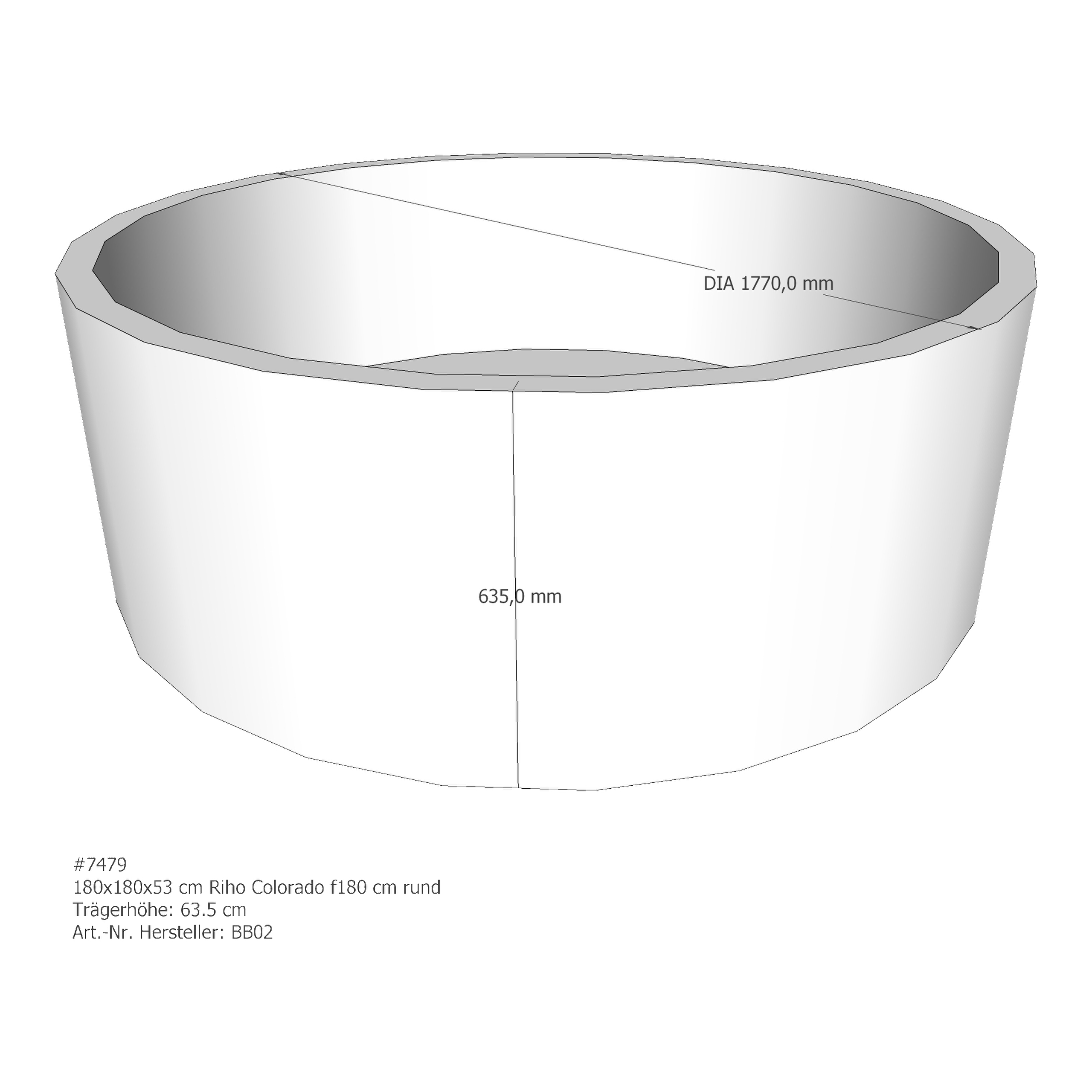 Badewannenträger für Riho 180 × 180 × 53 cm Badewannenträger für Riho 180 × 180 × 53 cm