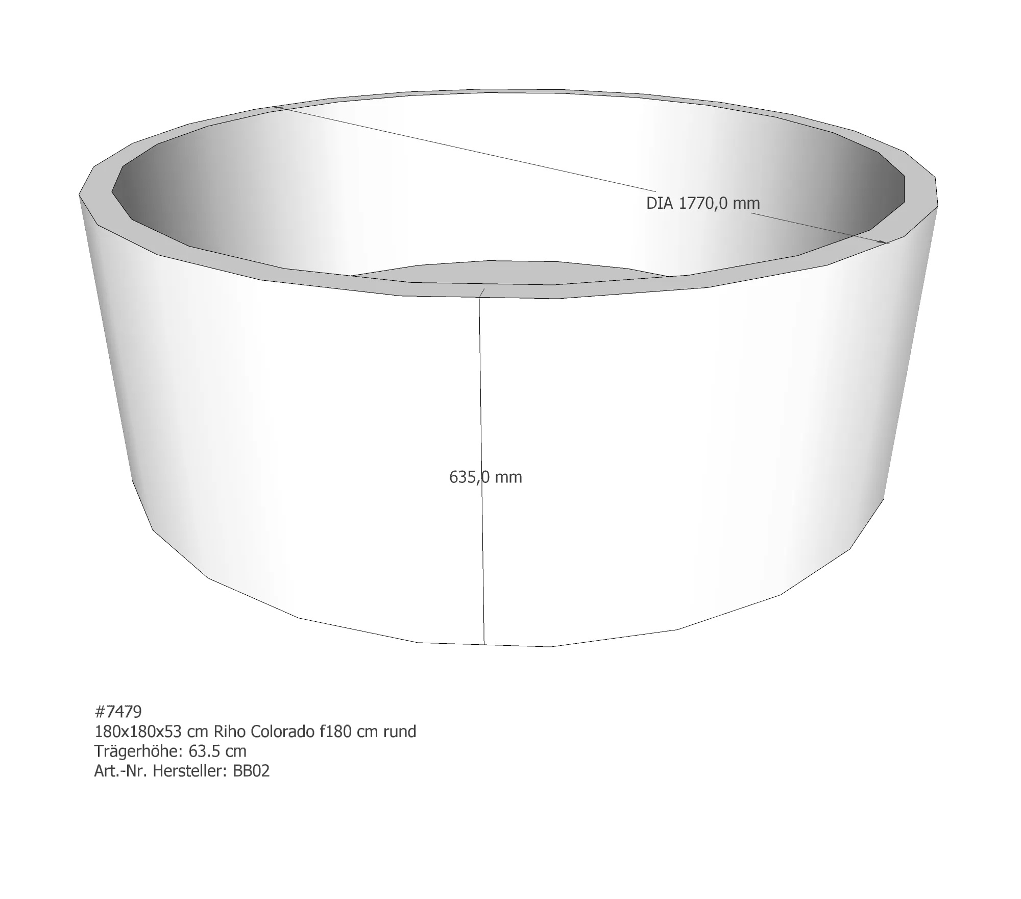 Badewannenträger für Riho 180 × 180 × 53 cm Badewannenträger für Riho 180 × 180 × 53 cm