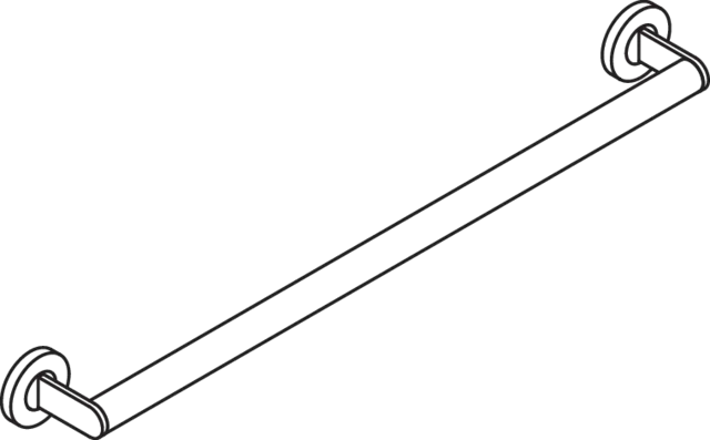 HEWI Haltegriff „System 900“ in Schwarz tiefmatt, Befestigung verdeckt HEWI Haltegriff „System 900“ in Schwarz tiefmatt, Befestigung verdeckt