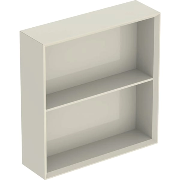 Geberit Regal „Acanto“ 450 × 467 × 132 mm sand-grau / lackiert hochglänzend Geberit Regal „Acanto“ 450 × 467 × 132 mm sand-grau / lackiert hochglänzend