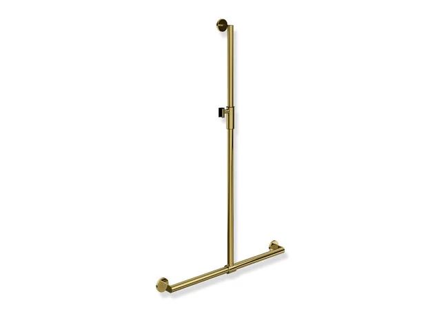 HEWI Duschhandlauf System 900, Edelstahl PVD Gold glänzend, verschiebbare Brausehalterstange, 1250 mm x 765 mm, Ø 32 mm HEWI Duschhandlauf System 900, Edelstahl PVD Gold glänzend, verschiebbare Brausehalterstange, 1250 mm x 765 mm, Ø 32 mm