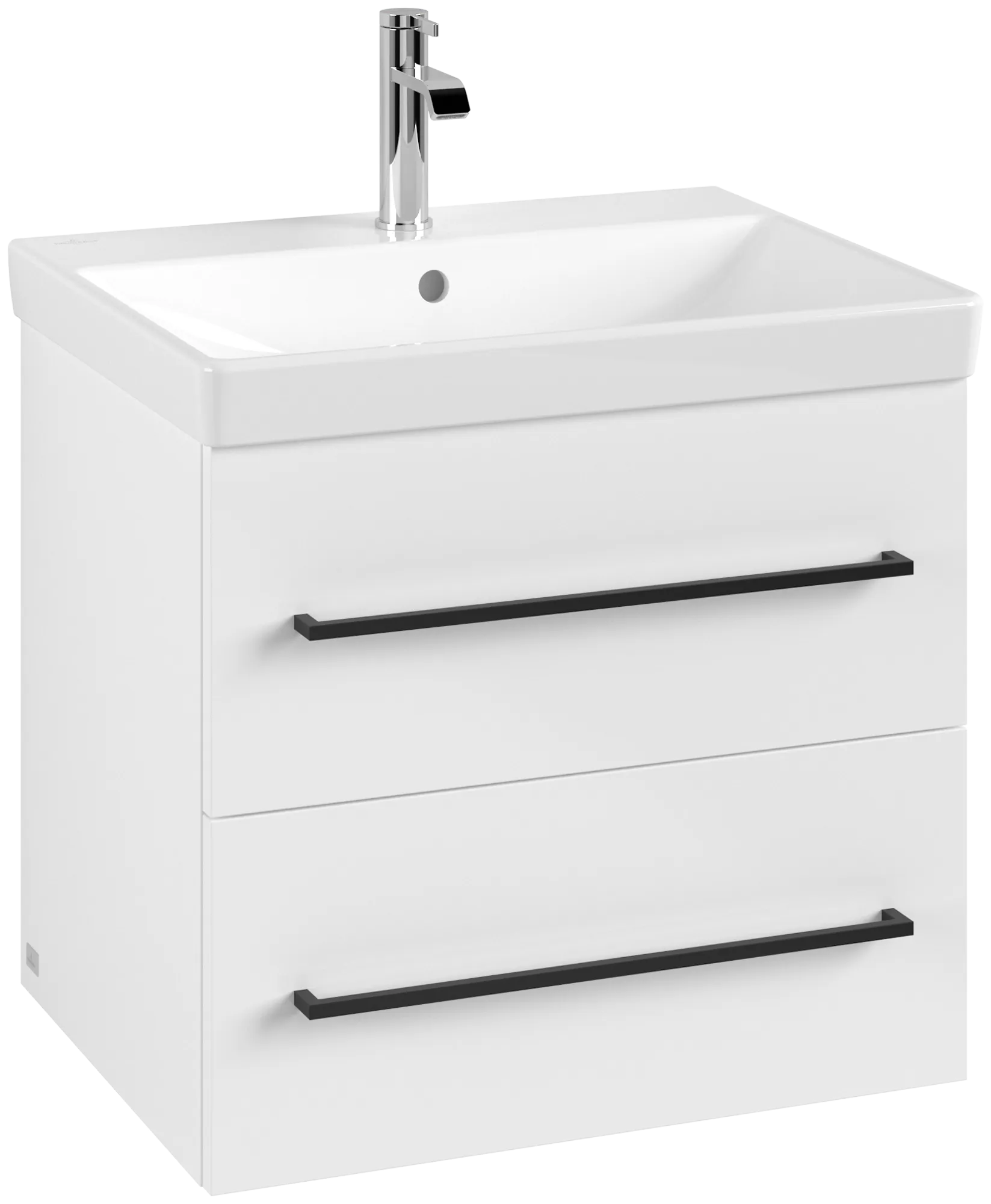 Villeroy & Boch Waschtischunterschrank „Avento“ für Schrankwaschtisch 58 × 51,4 × 45,2 × 45,2 cm Brilliant White, Soft Closing