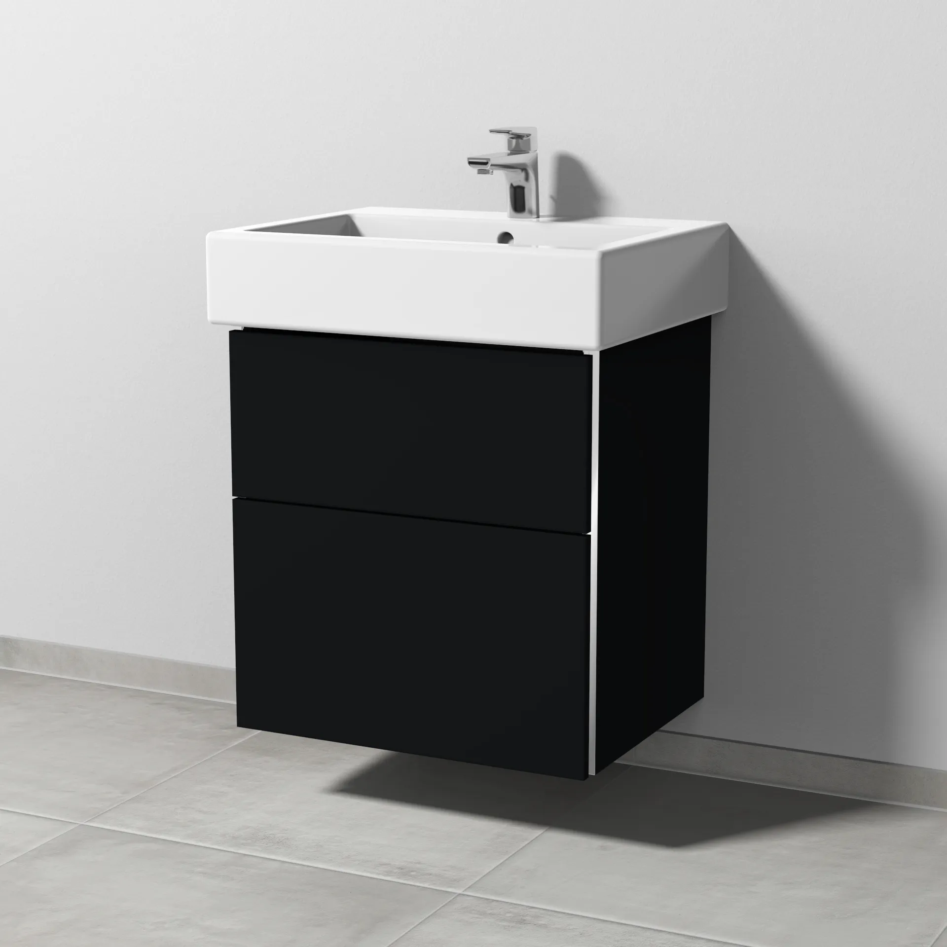 Sanipa Waschtischunterschrank „3way“ 550 × 593 × 430 mm in Schwarz (matt) Sanipa Waschtischunterschrank „3way“ 550 × 593 × 430 mm in Schwarz (matt)