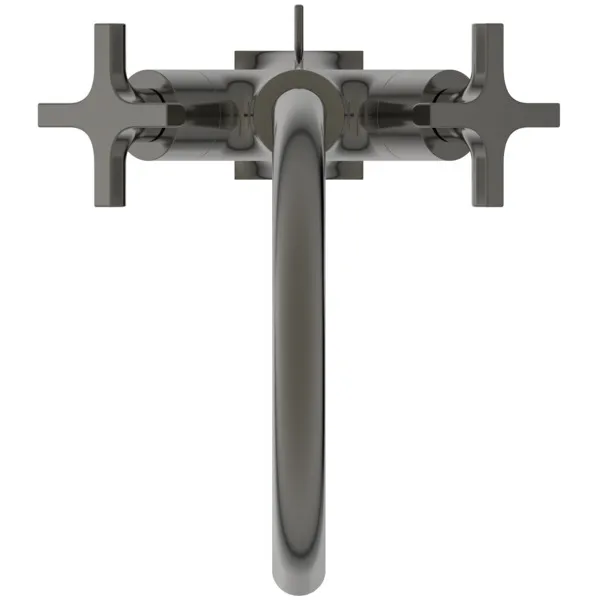 Waschtischarmatur Joy Neo mit Ablaufgarnitur Ausladung 169mm Kreuzgriffe Magnetic Grey Waschtischarmatur Joy Neo mit Ablaufgarnitur Ausladung 169mm Kreuzgriffe Magnetic Grey