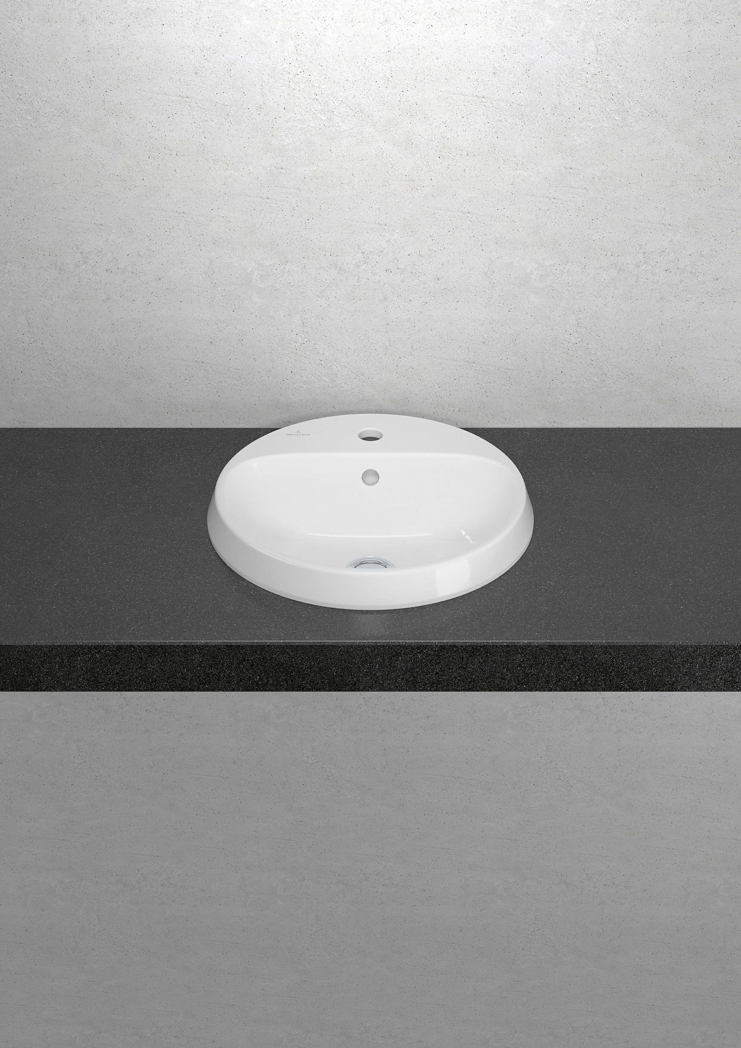 Villeroy & Boch Einbauwaschtisch „Architectura“ mit 1×1 Hahnlochbohrung, ⌀ 450 mm, mit Hahnlochbohrung, Hahnlochposition mittig in Weiß Alpin Villeroy & Boch Einbauwaschtisch „Architectura“ mit 1×1 Hahnlochbohrung, ⌀ 450 mm, mit Hahnlochbohrung, Hahnlochposition mittig in Weiß Alpin