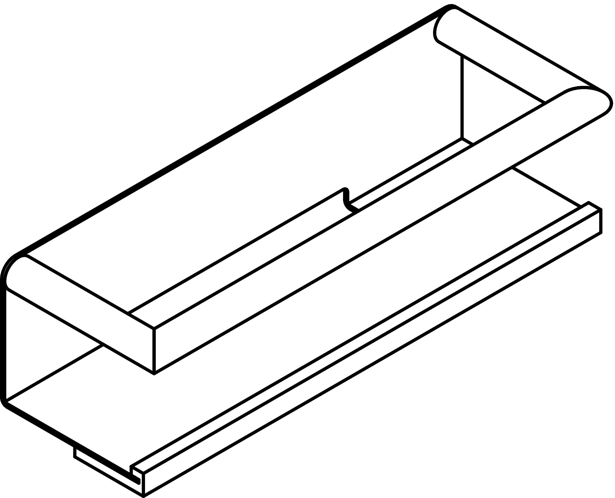 HEWI Ablage „System 162“ 8,6 × 10 cm