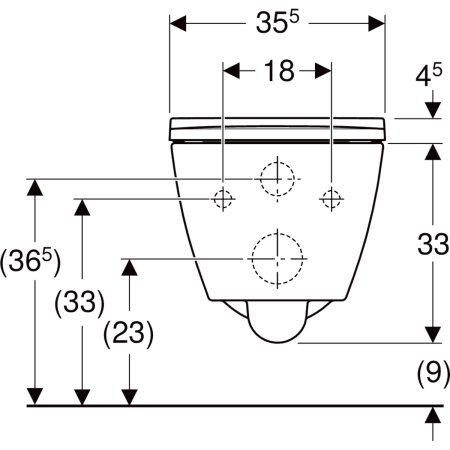 Wand-Tiefspül-WC Set mit WC-Sitz „Smyle Square“ geschlossene Form 35,5 × 37,5 × 54 cm ohne Spülrand Wand-Tiefspül-WC Set mit WC-Sitz „Smyle Square“ geschlossene Form 35,5 × 37,5 × 54 cm ohne Spülrand