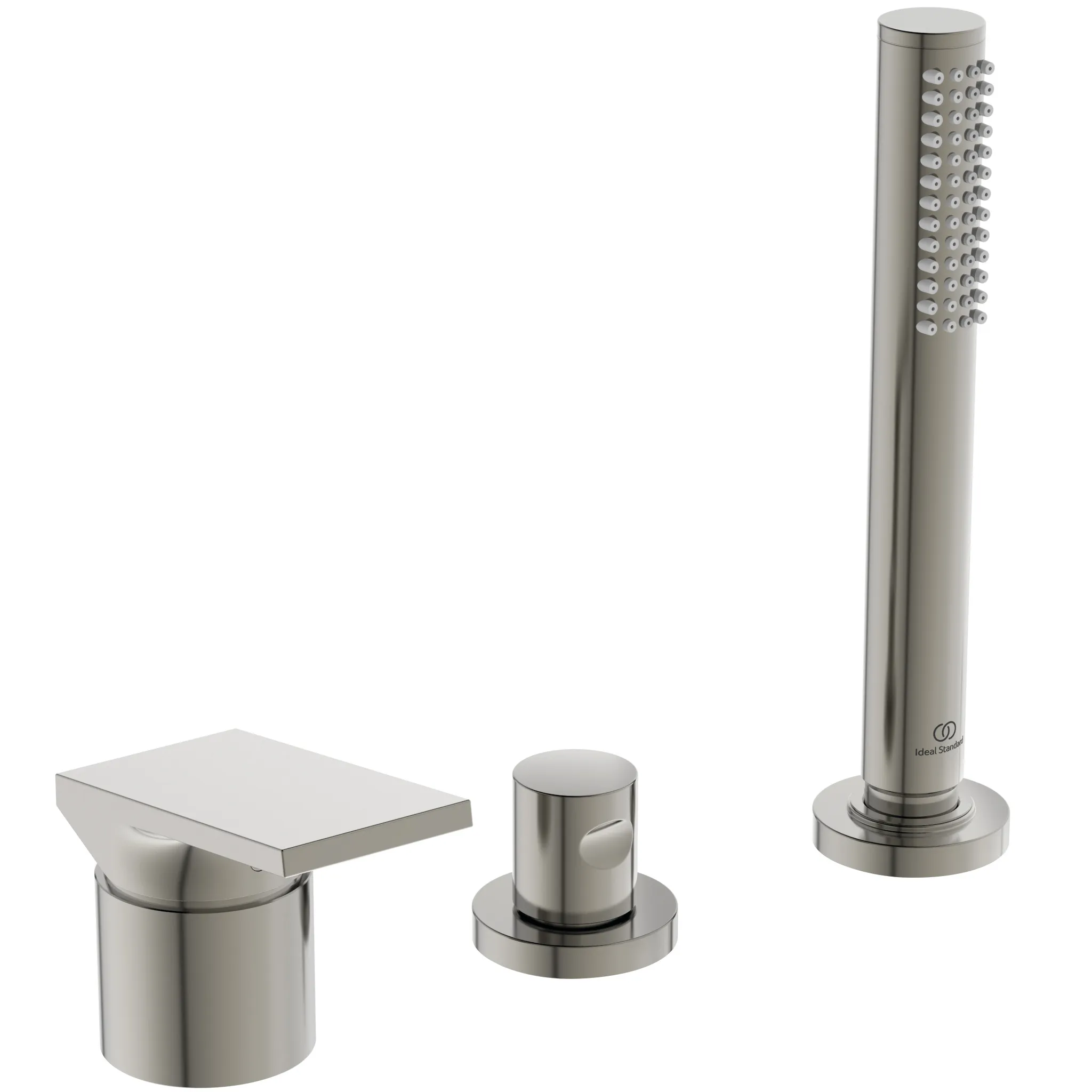 Ideal Standard 3-Loch-Badearmatur Extra mit Handbrause ohne Wanneneinlauf Silver Storm Ideal Standard 3-Loch-Badearmatur Extra mit Handbrause ohne Wanneneinlauf Silver Storm