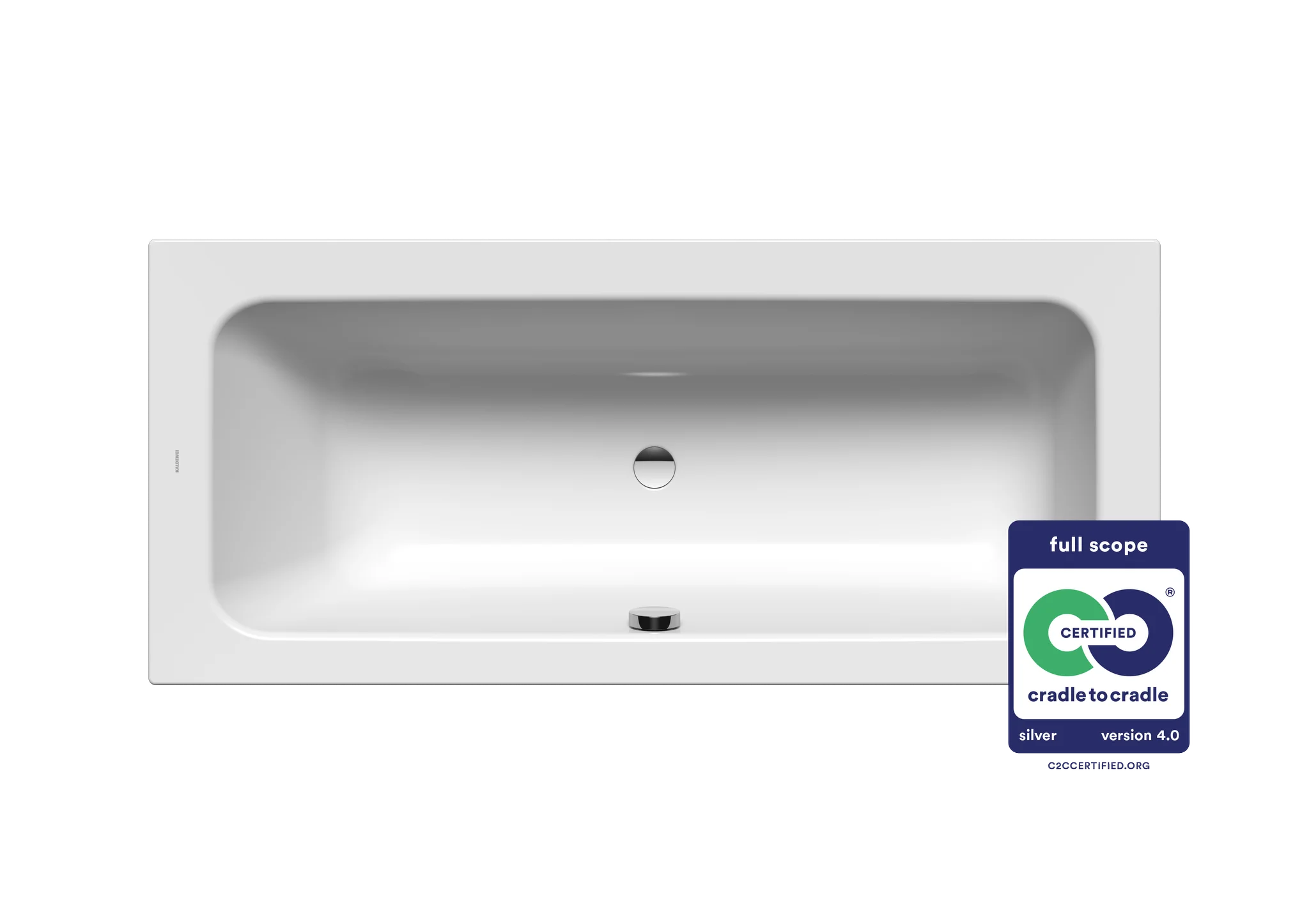 Kaldewei Badewanne „Puro Set Wide“ rechteck 170 × 75 cm, ohne Grifflochbohrungen, rechts in alpinweiß