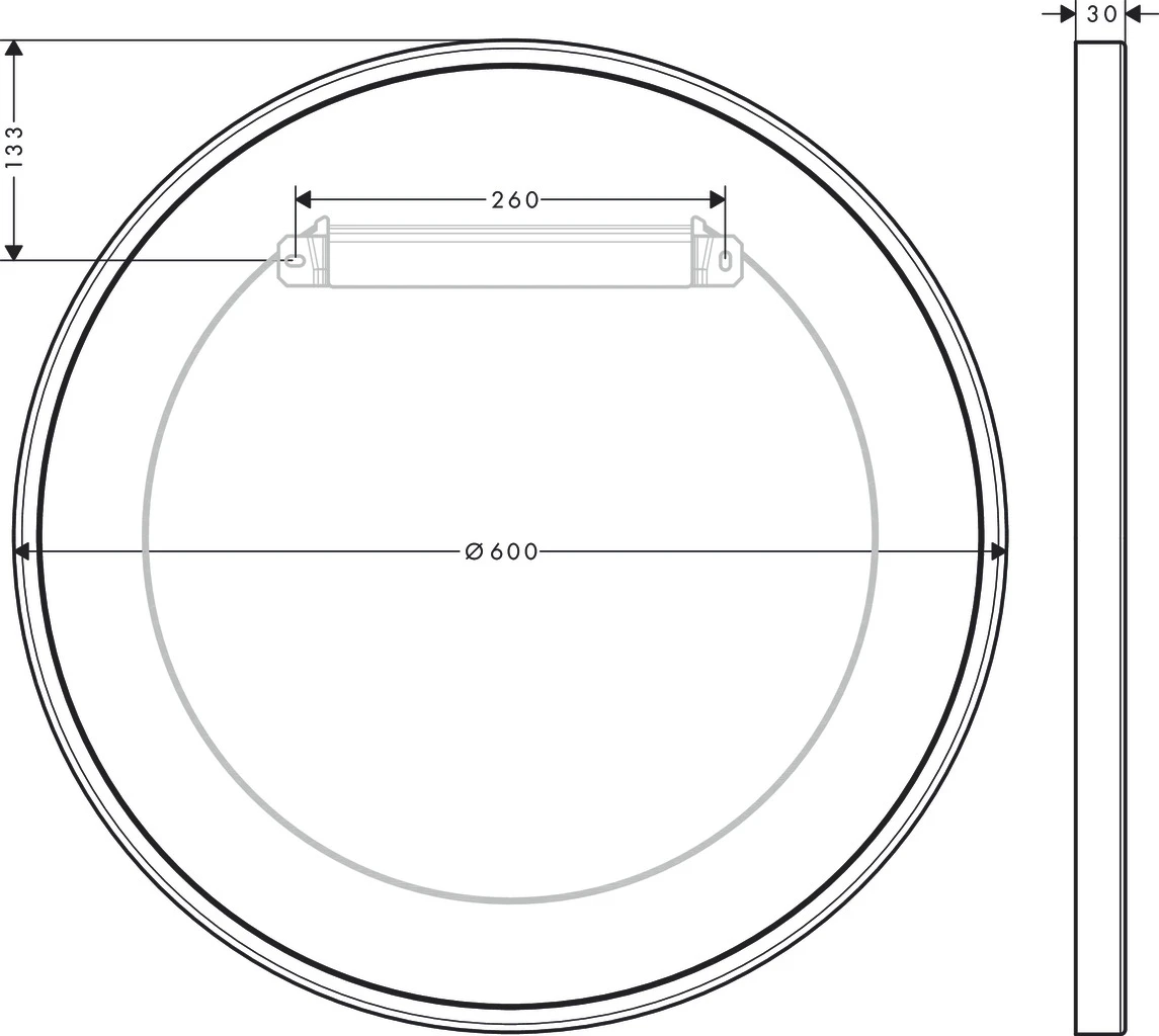 Wandspiegel Axor Universal Circular chrom