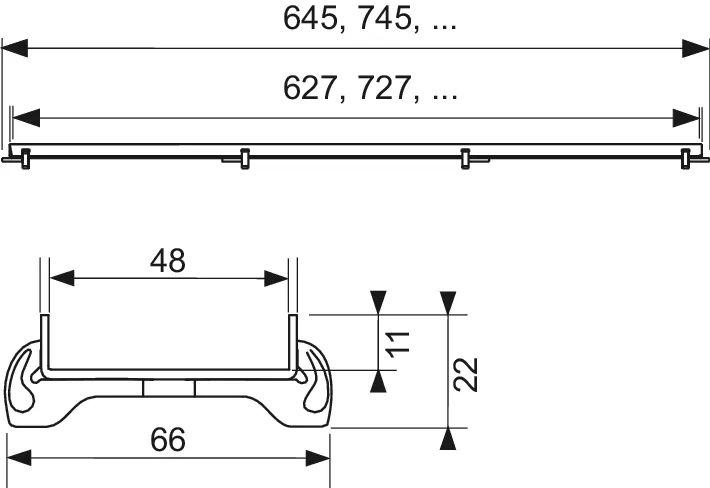 TECE Duschrinne mit Fliesenmulde „TECEdrainline“ plate 1200 mm in Edelstahl TECE Duschrinne mit Fliesenmulde „TECEdrainline“ plate 1200 mm in Edelstahl