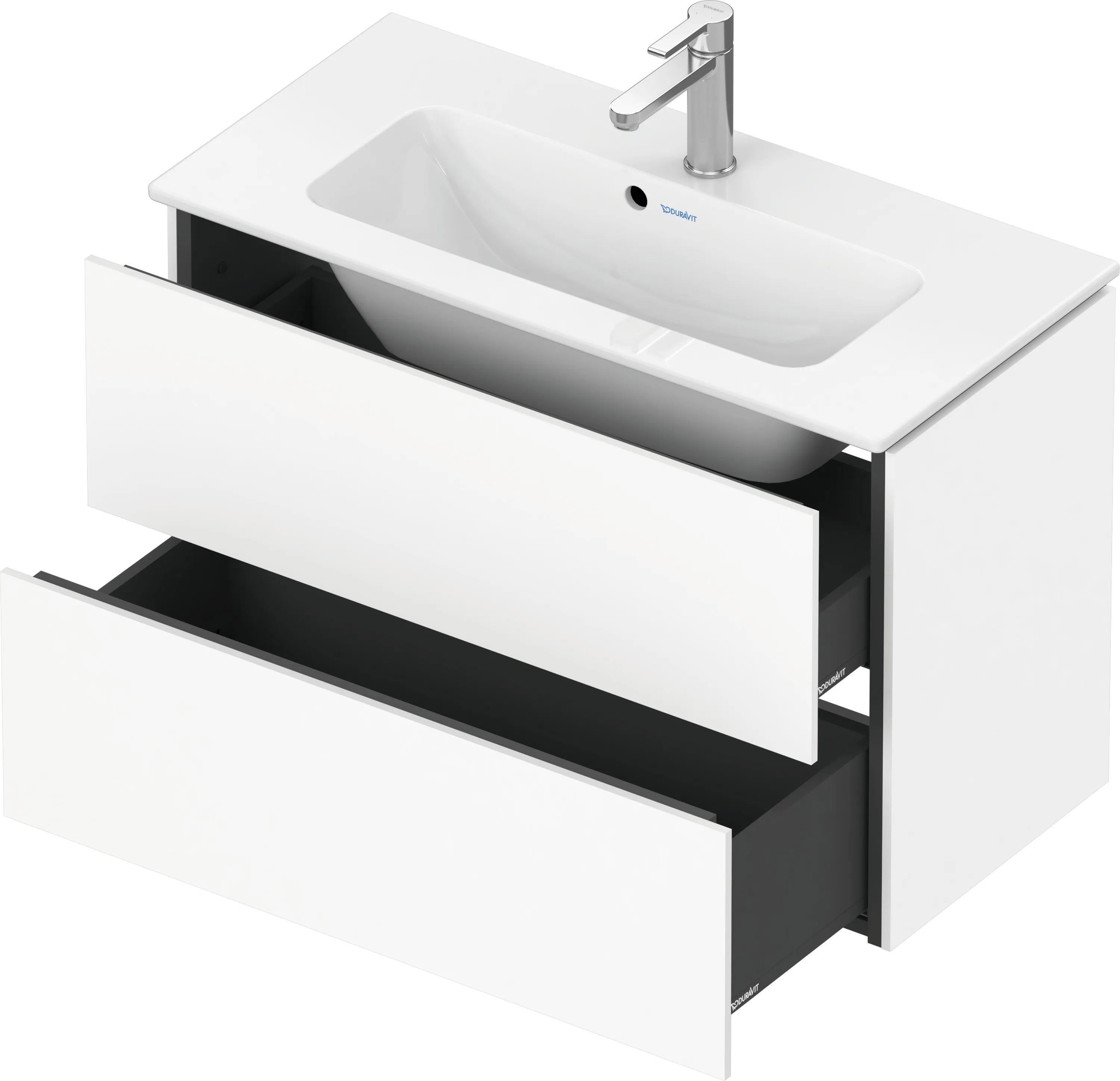 Duravit Waschtischunterschrank wandhängend „L-Cube“ 82 × 55 × 39,1 cm Weiß Matt Duravit Waschtischunterschrank wandhängend „L-Cube“ 82 × 55 × 39,1 cm Weiß Matt