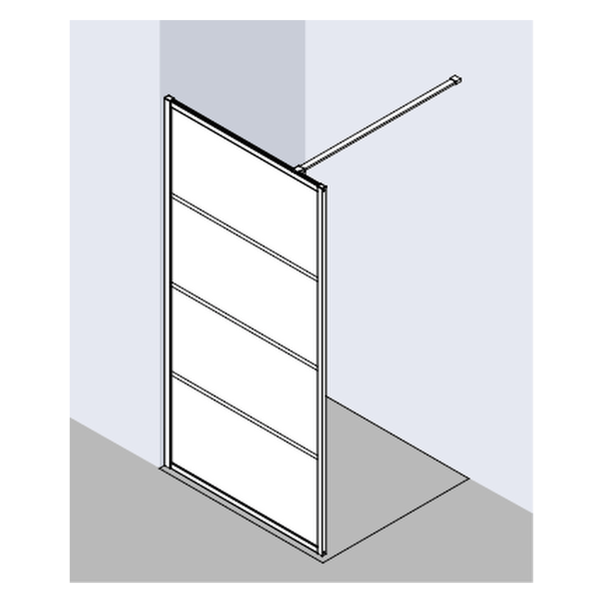 Kermi Duschdesign Walk-In-Duschkabine „WALK-IN XD“ BV: 1590 - 1610 mm WE: 1590 - 1610 mm H: 2000 mm