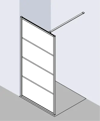 Kermi Duschdesign Walk-In-Duschkabine „WALK-IN XD“ BV: 890 - 910 mm WE: 890 - 910 mm H: 2000 mm