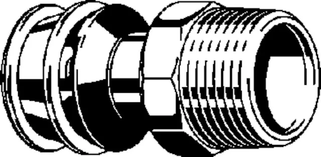 Viega „Raxofix“ Übergangsstück mit 1 Muffe und Außengewinde 16 mm × 3/8″