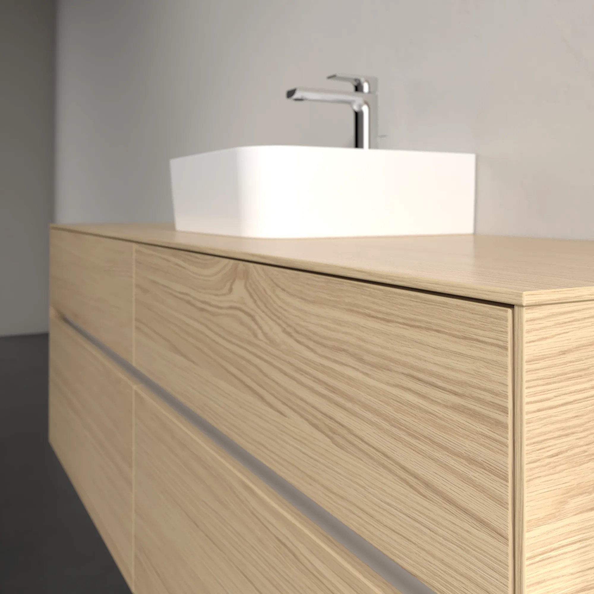Villeroy & Boch Waschtischunterschrank „Collaro“ 1600 × 548 × 500 mm Nordic Oak, ohne Beleuchtung, für Becken mittig Villeroy & Boch Waschtischunterschrank „Collaro“ 1600 × 548 × 500 mm Nordic Oak, ohne Beleuchtung, für Becken mittig