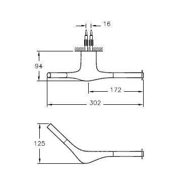 VitrA Istanbul Papierrollenhalter Wandmontage 30 x 9 x 13 cm Chrom