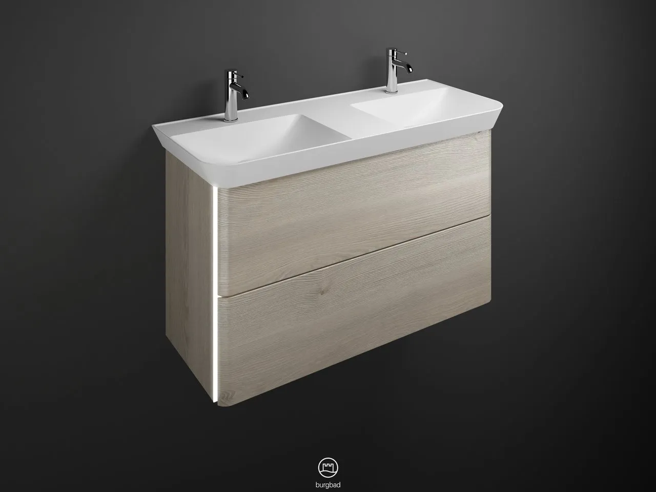 burgbad Waschtischunterschrank „Iveo“ in Eiche Dekor Merino burgbad Waschtischunterschrank „Iveo“ in Eiche Dekor Merino